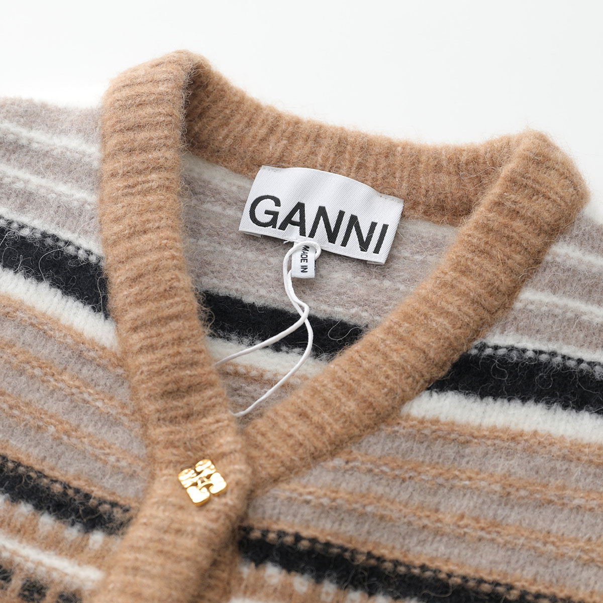 楽天市場】GANNI ガニー カーディガン Soft Wool Stripe Cardigan