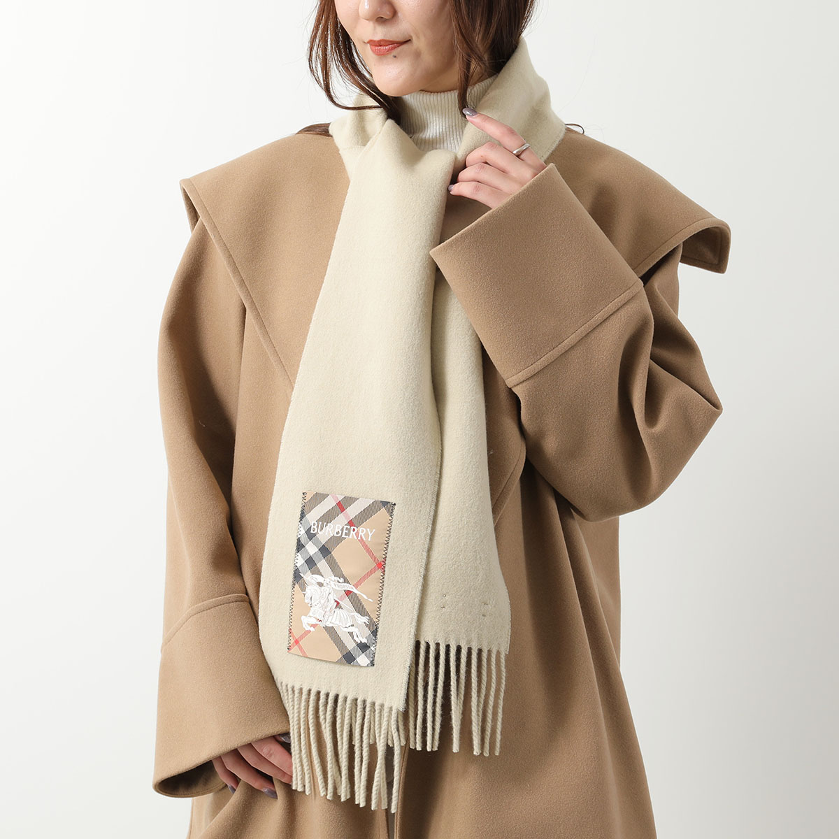 楽天市場】BURBERRY バーバリー マフラー MU SOLID LABEL SCF 8103995