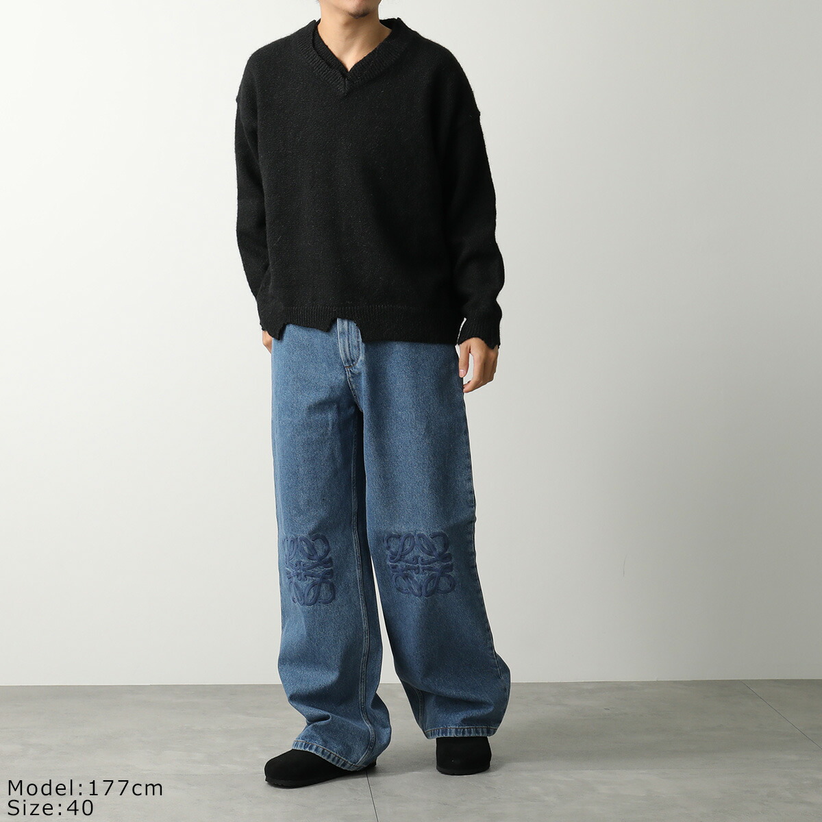 楽天市場】LOEWE ロエベ ジーンズ ANAGRAM BAGGY JEANS アナグラム