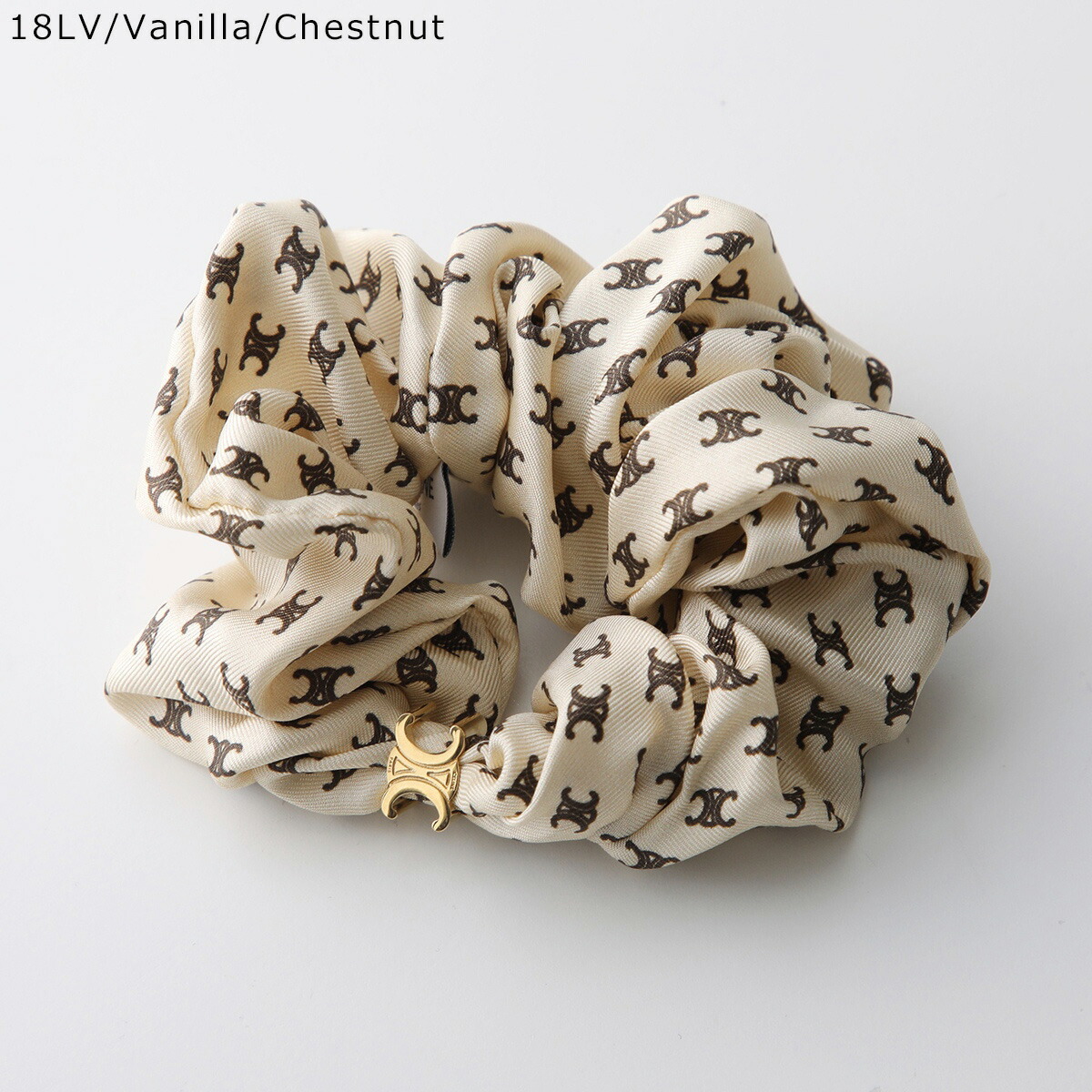 楽天市場】CELINE セリーヌ シュシュ Mini Triomphe Scrunchy