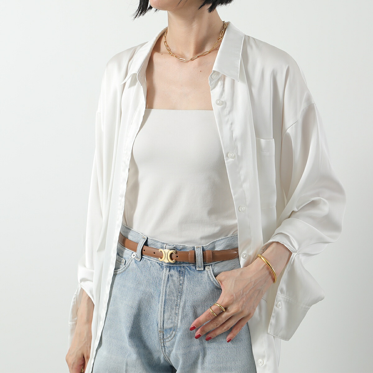 楽天市場】CELINE セリーヌ ベルト Triompheトリオンフ 45AX63A01.38NO