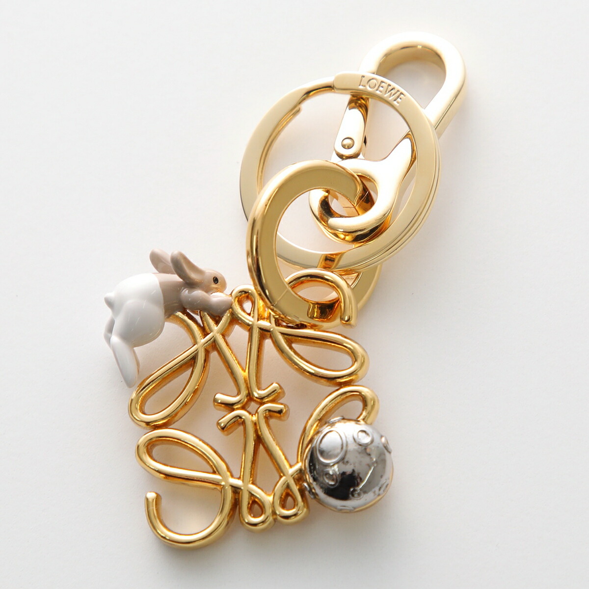 楽天市場】LOEWE ロエベ キーリング ANAGRAM CHARM BUNNY アナグラム