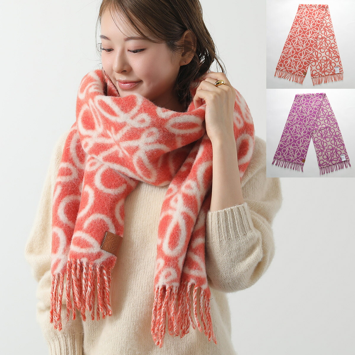 楽天市場】LOEWE ロエベ マフラー F811257X23 レディース アナグラム