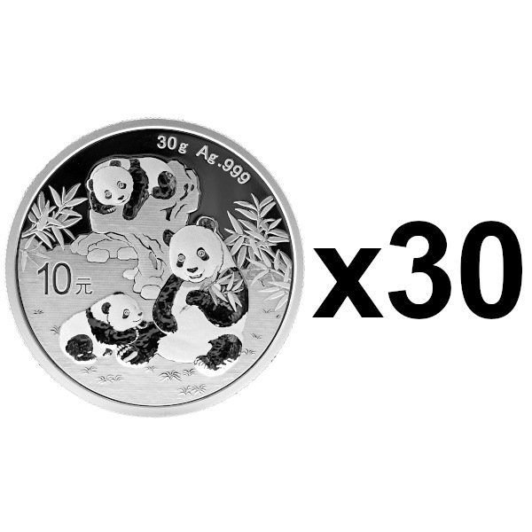 楽天市場】即納・追跡可 2025 30グラム 中国 パンダ銀貨 【30枚