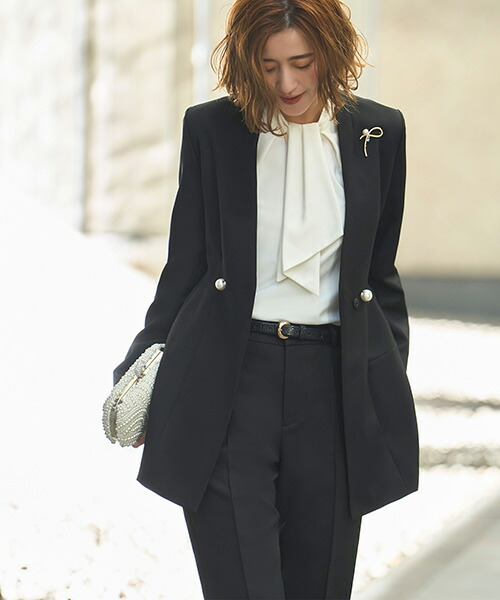 楽天市場】【ストレッチ】レディース ママスーツ パンツスーツ