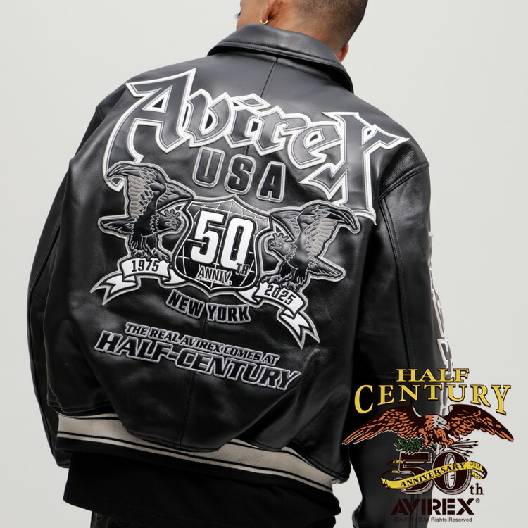 楽天市場】70周年 avirex レザーの通販