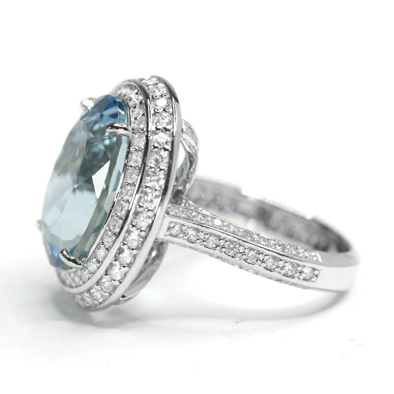 楽天市場】【ｾｰﾙ】アクアマリン 9.9ct リング 12号 PT900 プラチナ