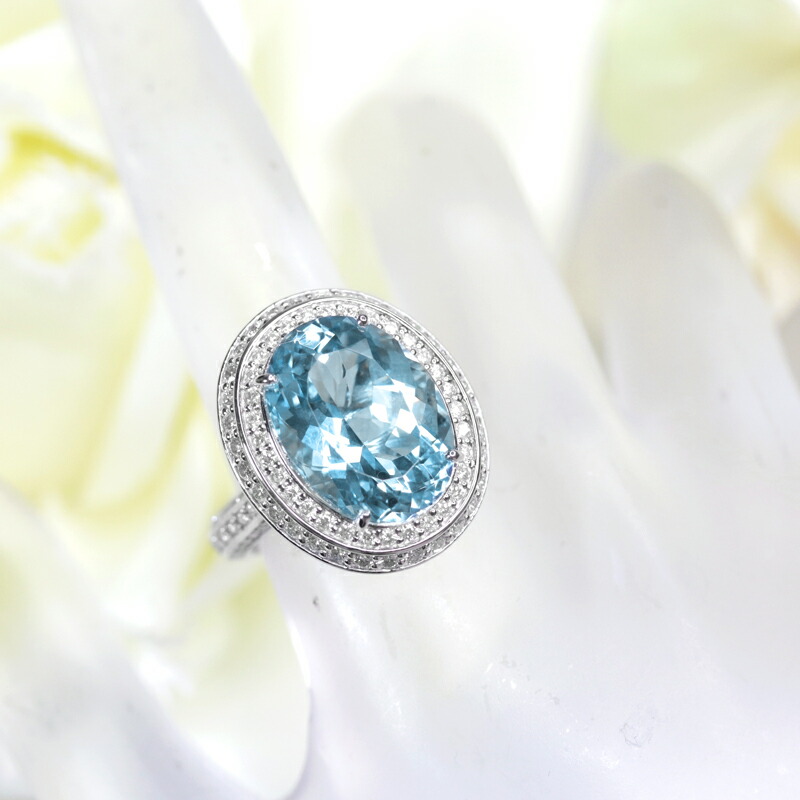 楽天市場】【ｾｰﾙ】アクアマリン 9.9ct リング 12号 PT900 プラチナ
