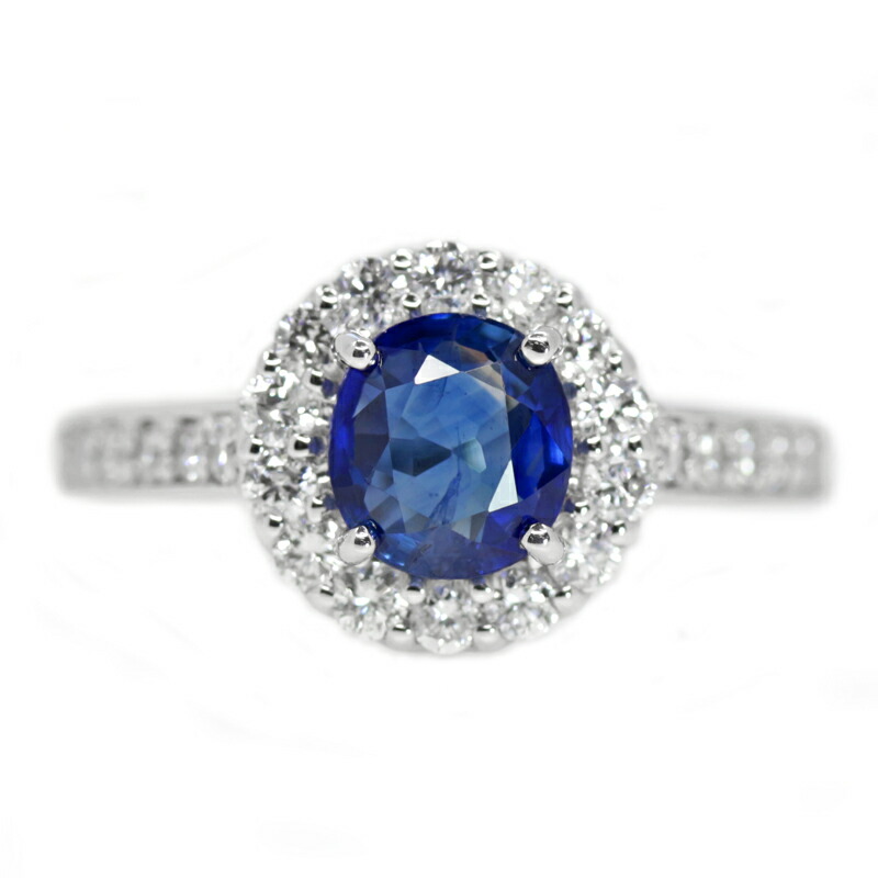 楽天市場】ブルーサファイア 1.315ct リング 12号 PT900 プラチナ