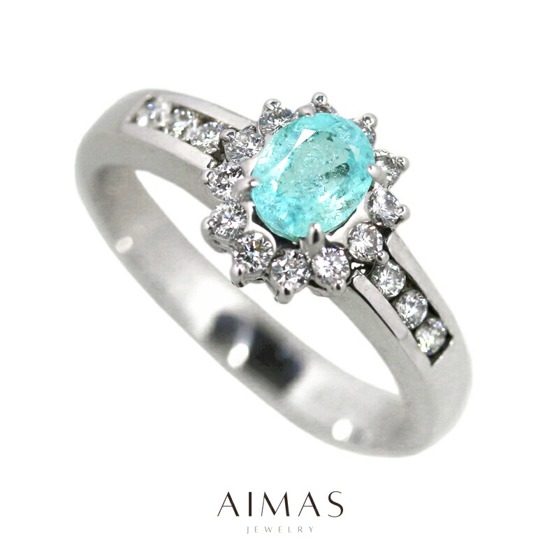 楽天市場】【ｾｰﾙ】ブラジル産パライバトルマリン 0.35ct リング 8号