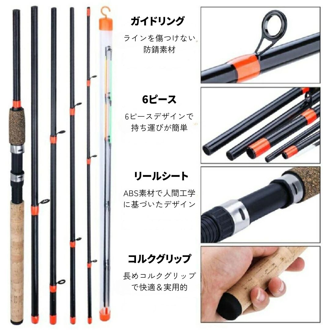 楽天市場】【楽天1位10冠達成】 6ピース コルクロッド トラベルロッド