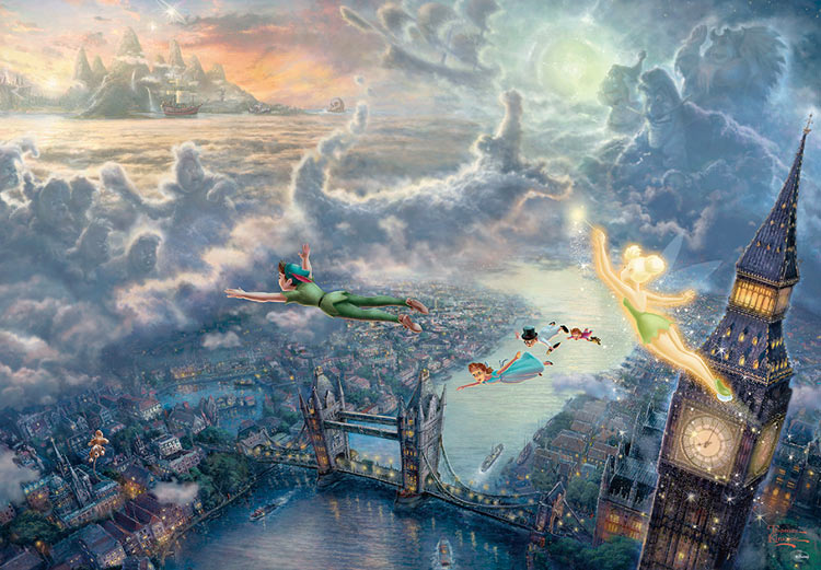 楽天市場】ジグソーパズル Tinker Bell and Peter Pan Fly to Never