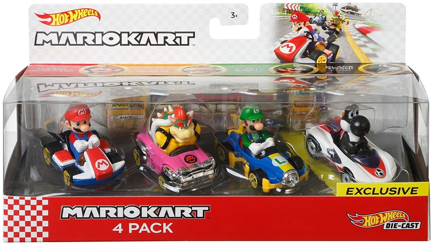 楽天市場】ホットウィール マリオカート 4パック【セット限定ブラック