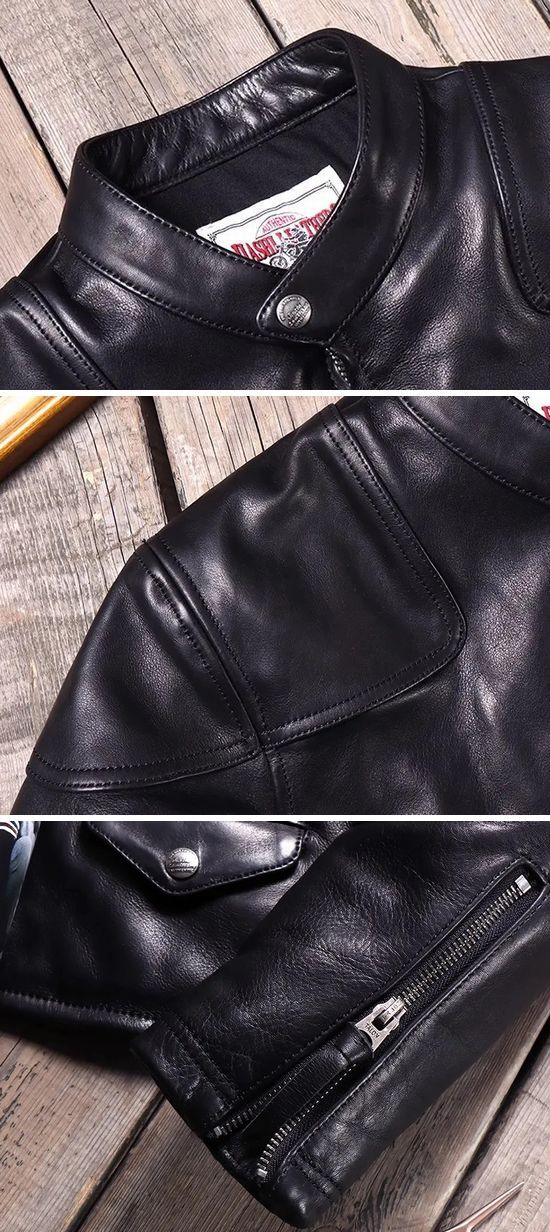 楽天市場】少量生産 革ジャン メンズ/レザージャケット本革 カウハイド