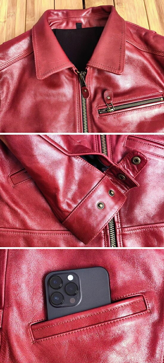 楽天市場】最新作 少量生産 革ジャン本革 シープスキンメンズ/レザー