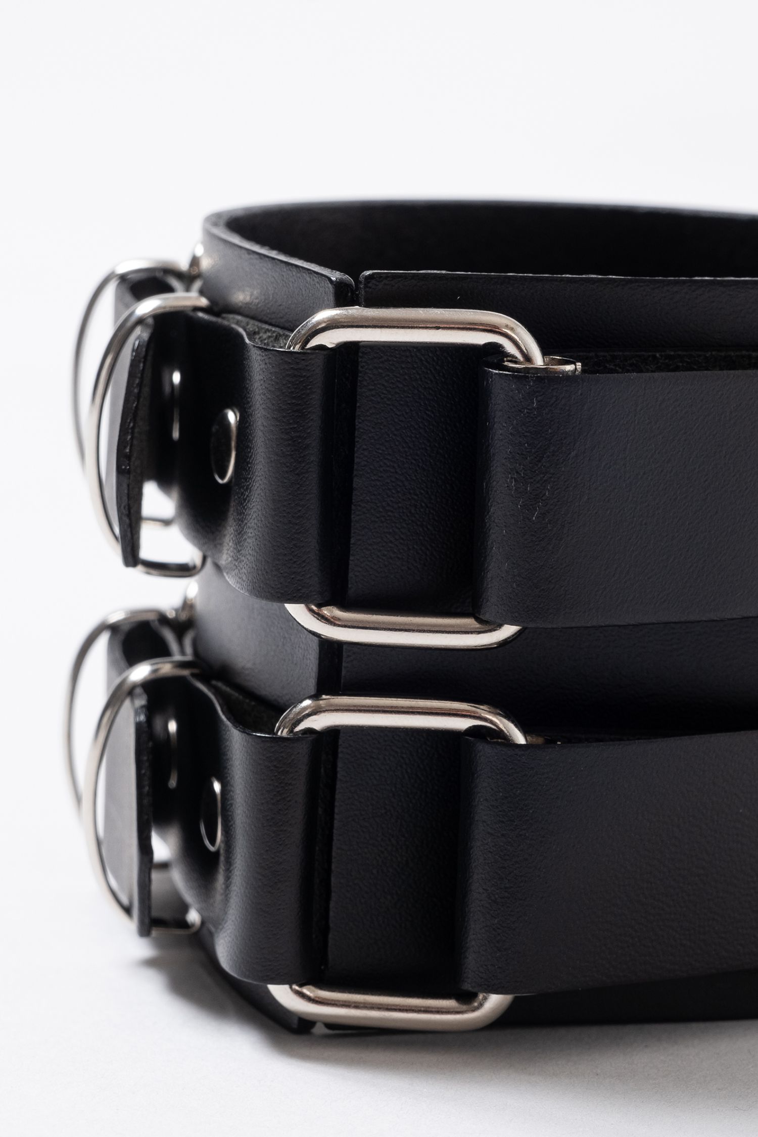 楽天市場】an meets zakka 2連バックルベルトワイドレザーバングル