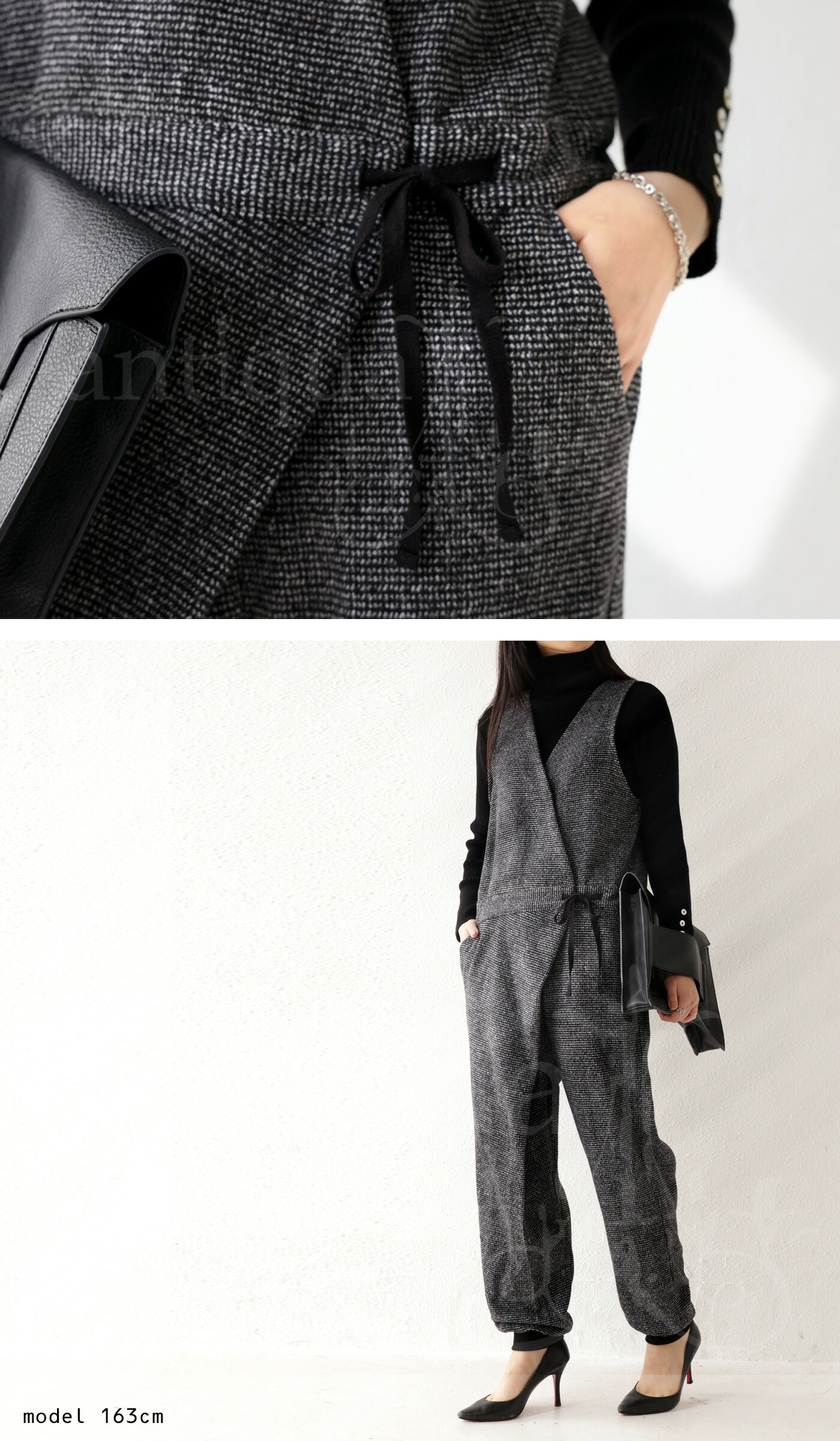 楽天市場】ウール混サロペット サロペット レディース チェック 送料