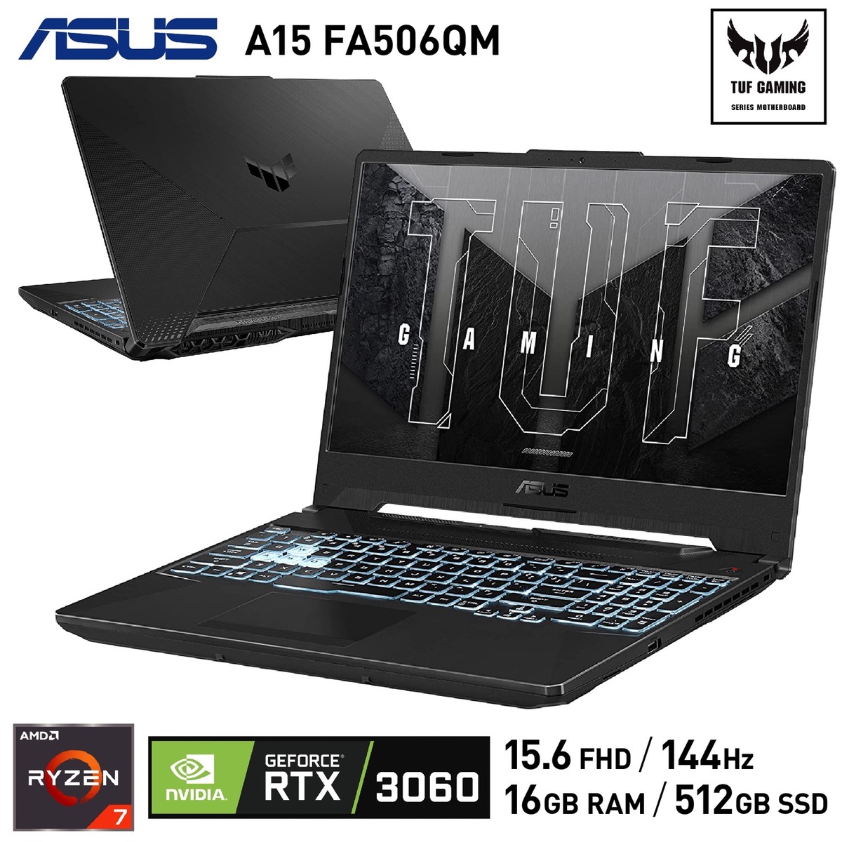 楽天市場】ASUS FA506QM-R7R3060W11 TUFGaming A15 FA506QM ゲーミング