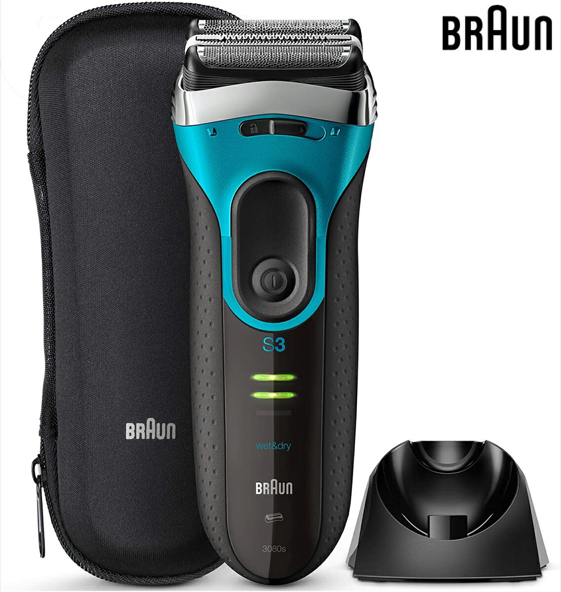 楽天市場】BRAUN 3080s-B ブルー メンズ 電気シェーバー シリーズ3
