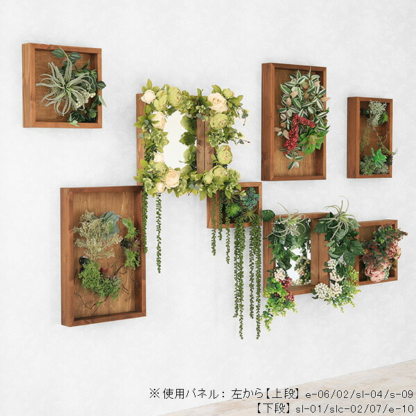 楽天市場】ウォールミラー 鏡 壁掛け 木製フレーム 造花 ミラー 壁掛け