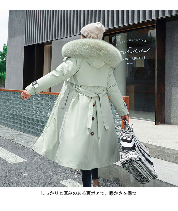 楽天市場】裏ボアコート レディース トレンチコート 3WAYコート ロング