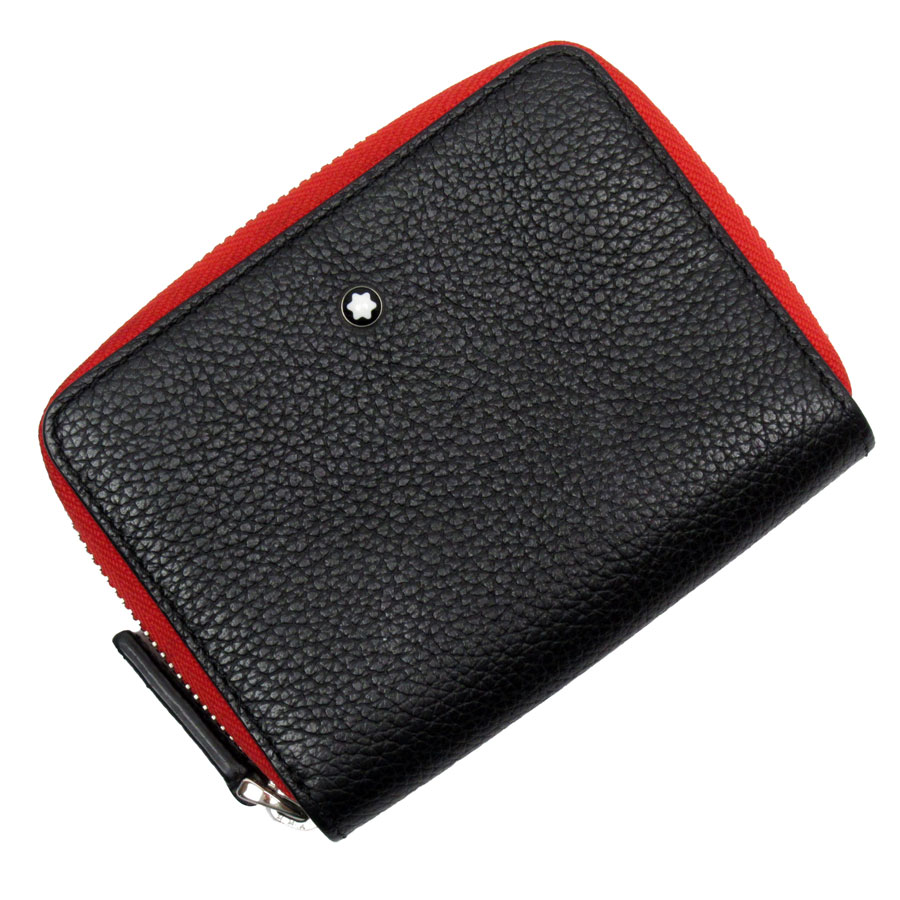 楽天市場】モンブラン MONTBLANC コインケース レザー ブラック×レッド