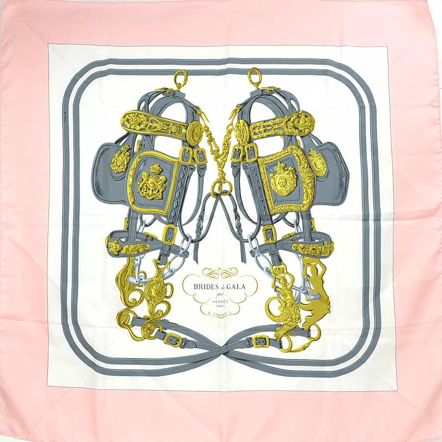 楽天市場】エルメス HERMES スカーフ カレ90 BRIDES de GALA シルク