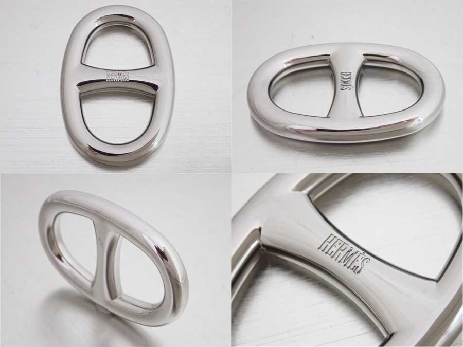 楽天市場】エルメス HERMES スカーフリング シェーヌダンクル シルバー