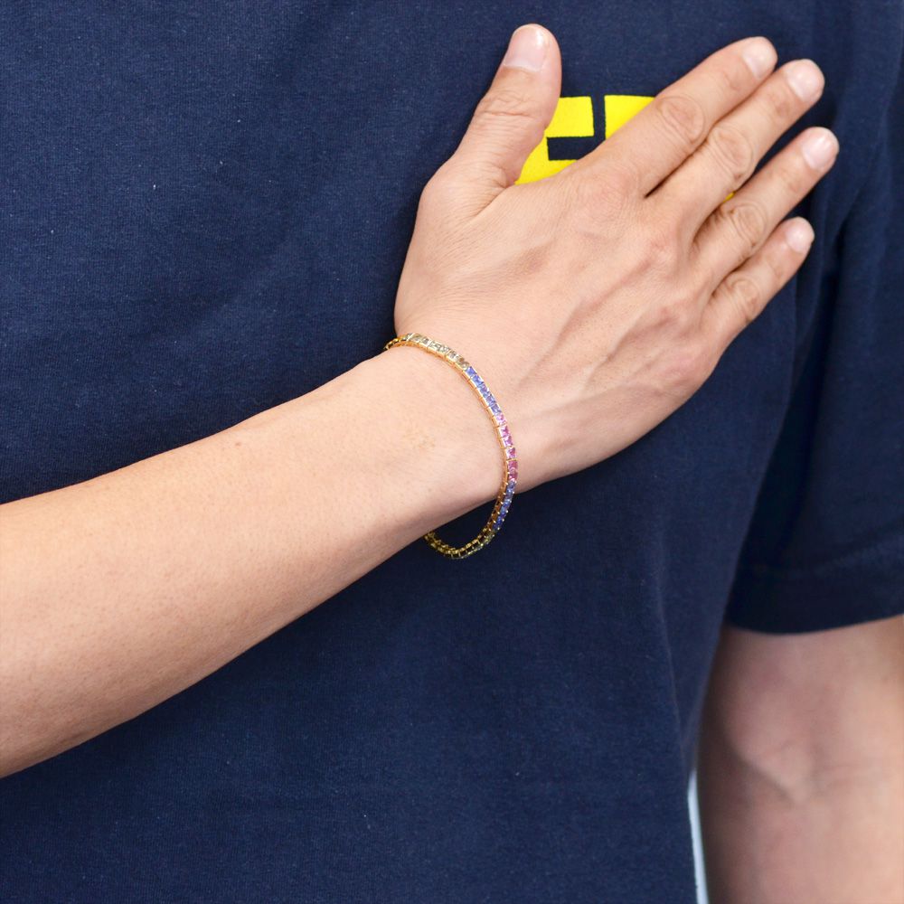 楽天市場】【ポイント10倍☆23:59まで!】テニスブレスレット メンズ 18