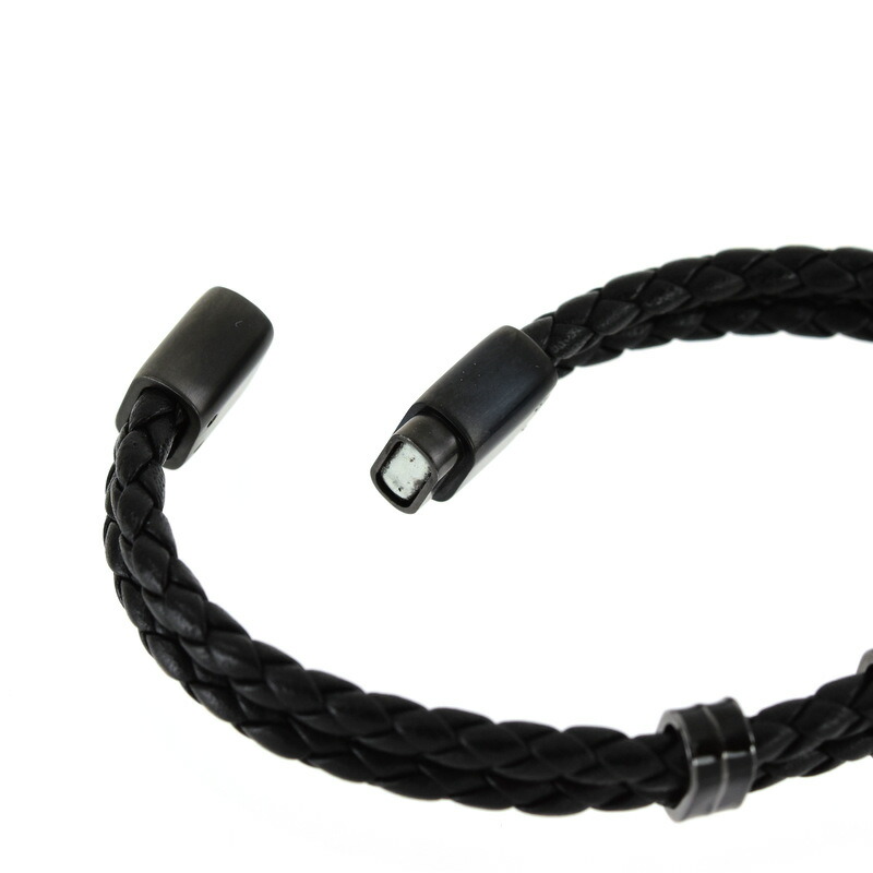 楽天市場】スワロフスキー ブレスレット ブラック Mサイズ レザー