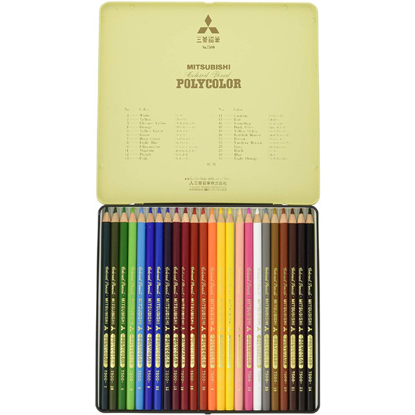 楽天市場】【1個のみメール便OK】三菱鉛筆 ポリカラー No.7500 [24色