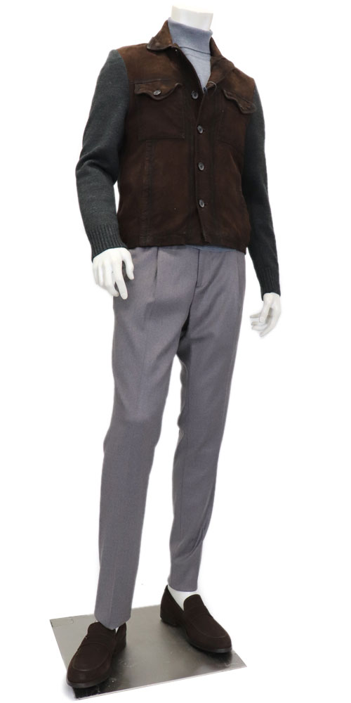楽天市場】THE JACK Leathers ザ・ジャックレザー レザー切替 ニット