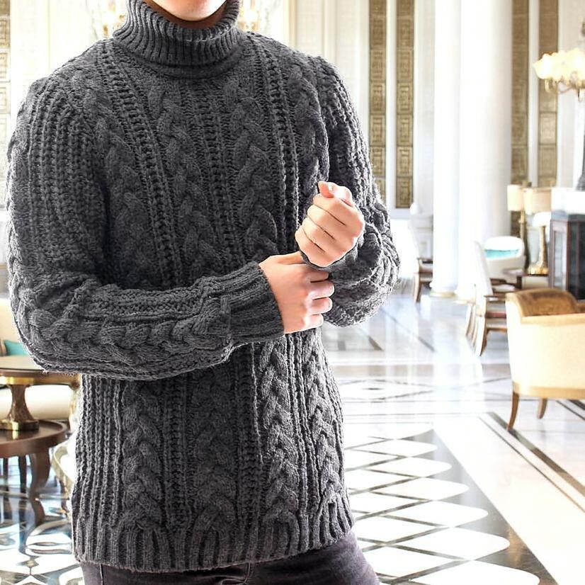 楽天市場】タートルネックセーター ニット ハイネック ケーブル編み