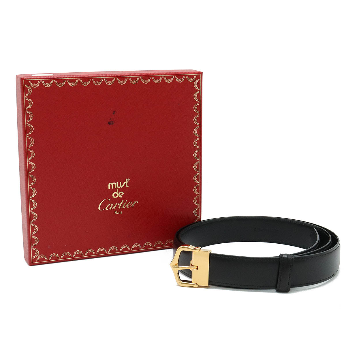 楽天市場】【アパレル】Cartier カルティエ ベルト レザー ブラック 黒