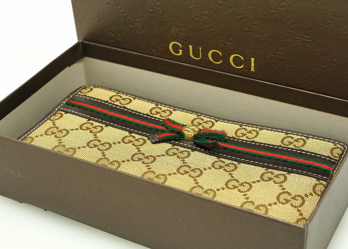 楽天市場】【財布】GUCCI グッチ GGキャンバス ラウンドファスナー 長