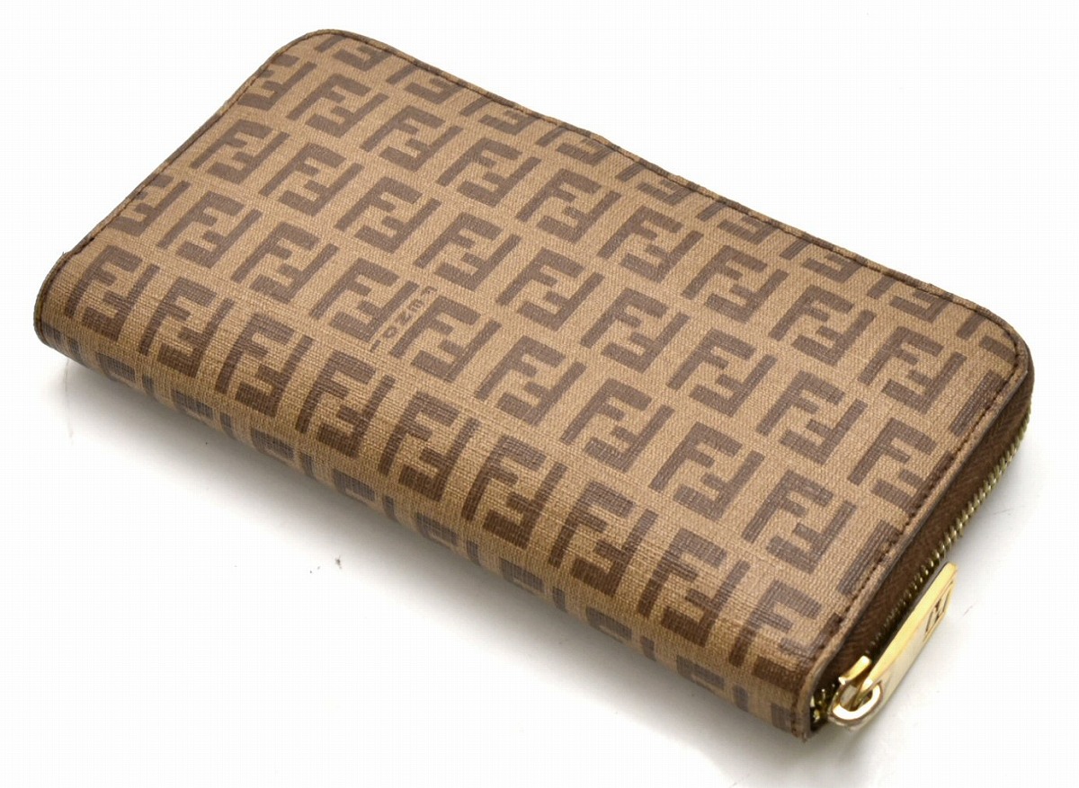楽天市場】【財布】FENDI フェンディ ズッカ柄 ラウンドファスナー 長