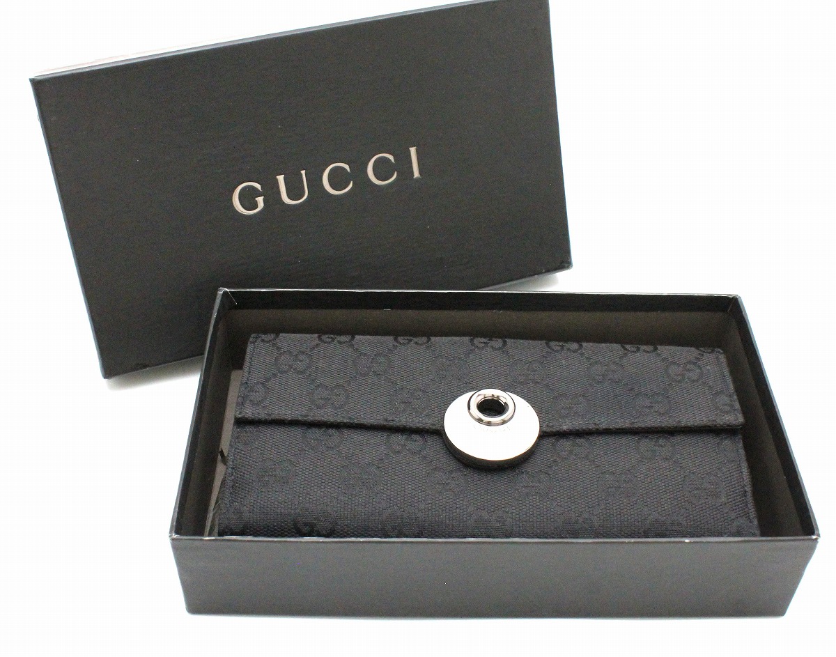 楽天市場】【未使用品】【財布】GUCCI グッチ GGキャンバス Wホック