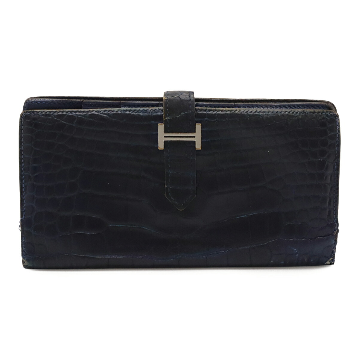 楽天市場】エルメス ベアン クロコ（カラーブルー）の通販