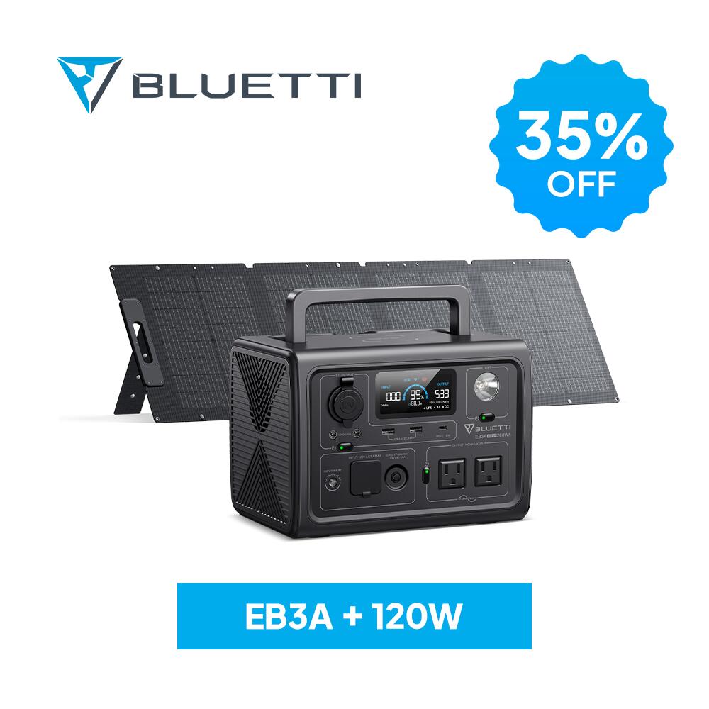 楽天市場】BLUETTI ポータブル電源 ソーラーパネル セット EB3A+120W