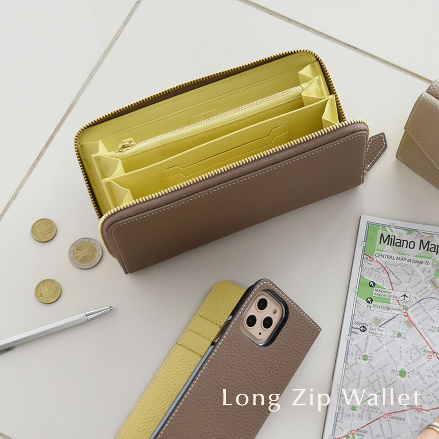 楽天市場】【公式】ロングジップ ウォレット 長財布 ジップ付き