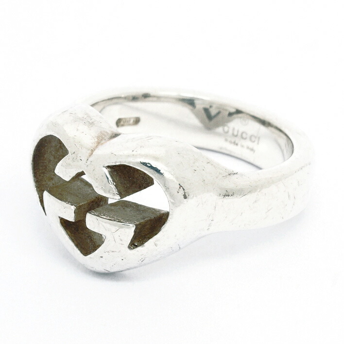 楽天市場】【返品OK】 グッチ 指輪 リング シルバーブリット ハート