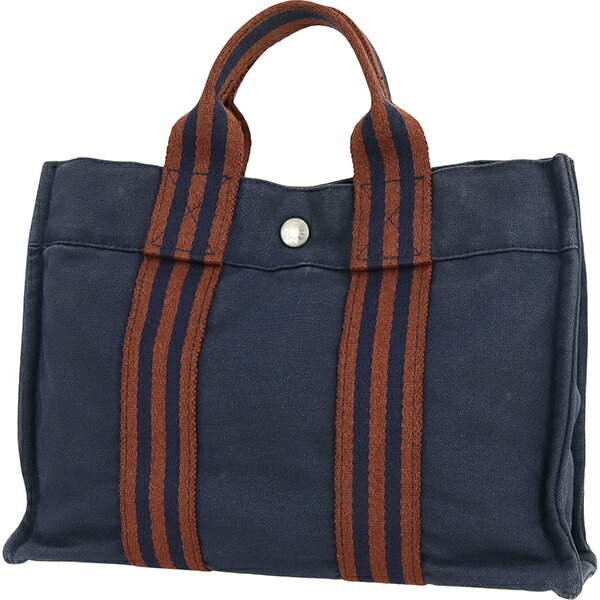 楽天市場】【中古】 エルメス トートバッグ フールトゥ PM キャンバス