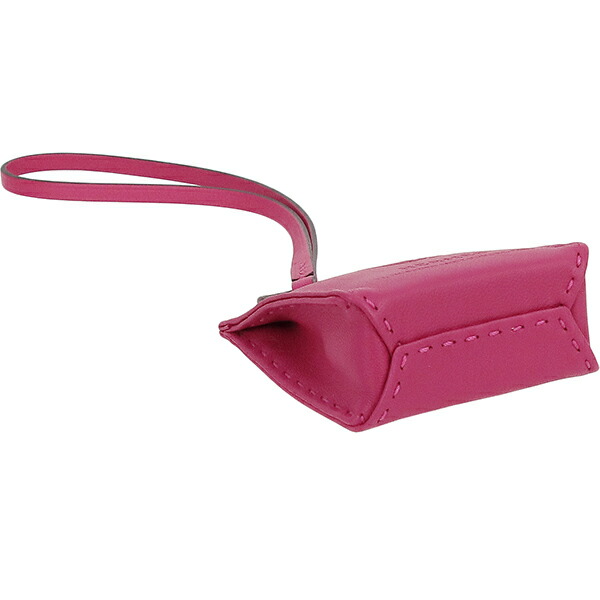 楽天市場】エルメス バッグチャーム サックオランジュ ラムスキン