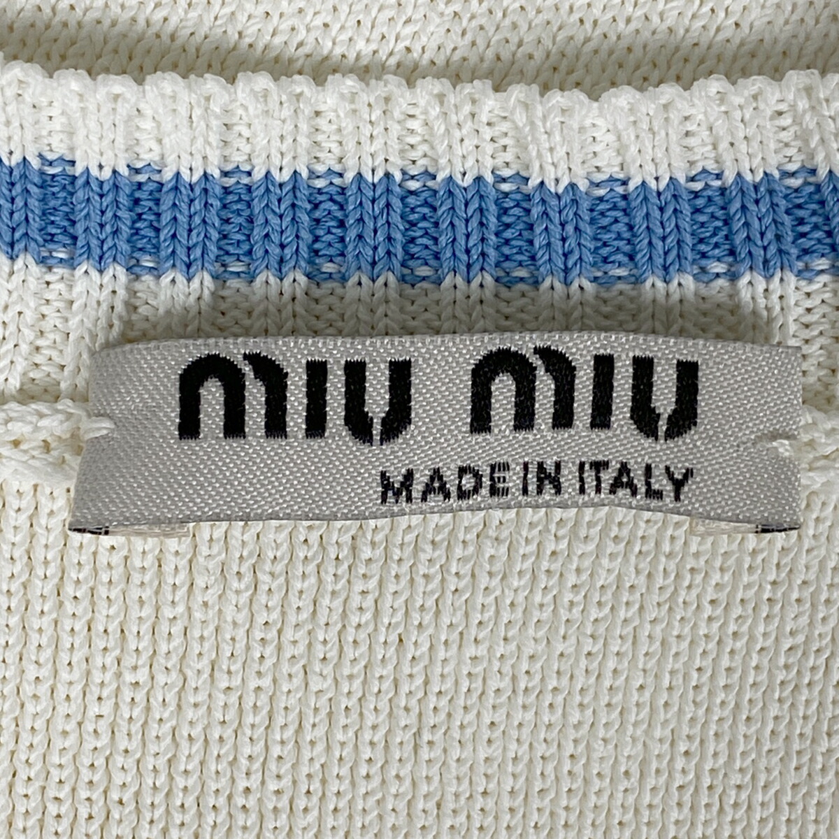 楽天市場】ミュウ ミュウ Miu Miu ロゴ 半袖 ニット クールネック