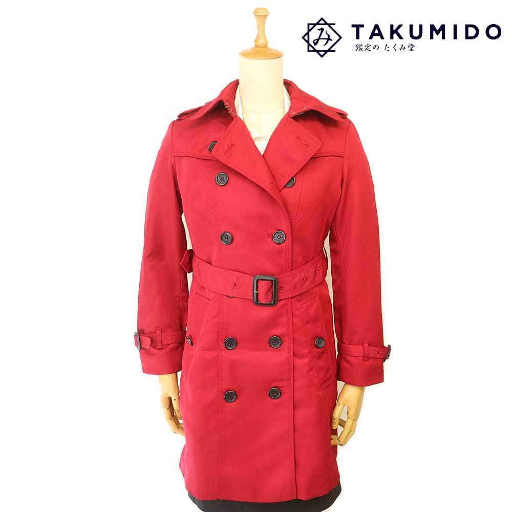 楽天市場】バーバリー トレンチコート サイズUK4 中古 レッド BURBERRY
