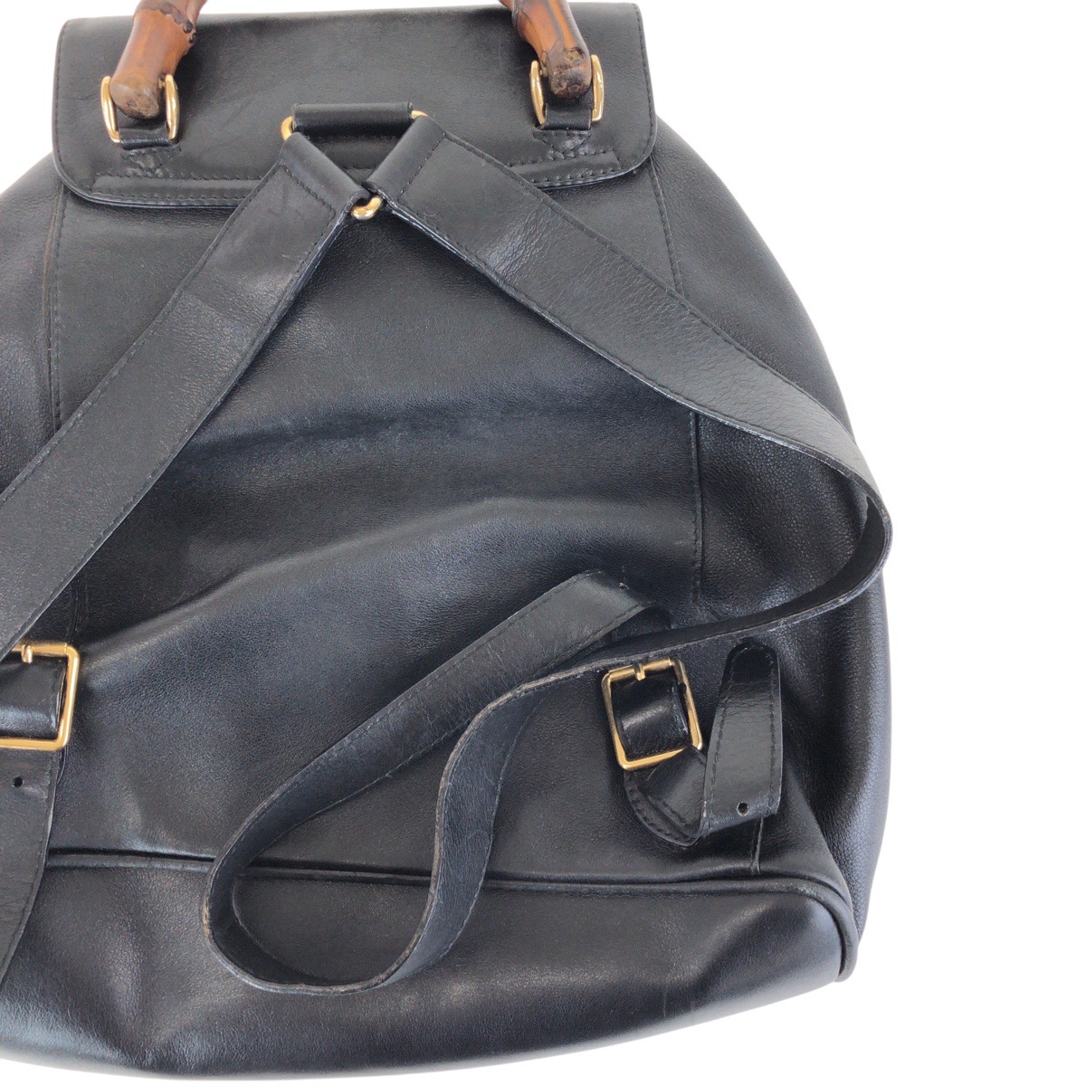 楽天市場】美品 GUCCI グッチ バンブー ブラック 黒 ゴールド金具