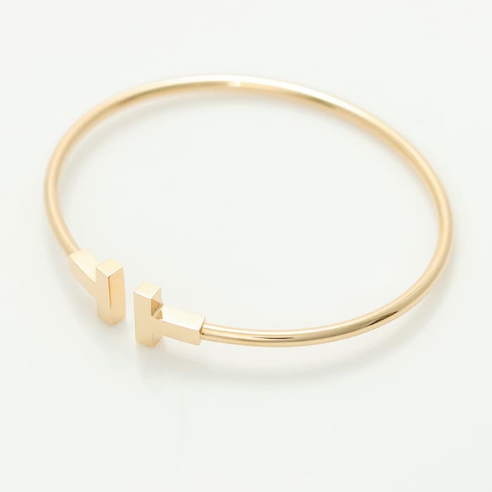 楽天市場】ティファニーT ワイヤー ブレスレット ローズゴールド MD