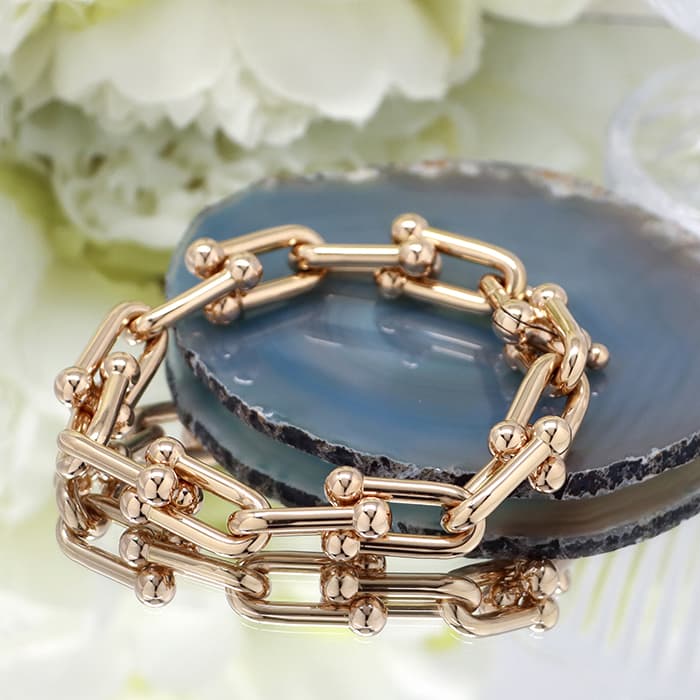 楽天市場】ティファニー ハードウェア ラージ リンクブレスレット