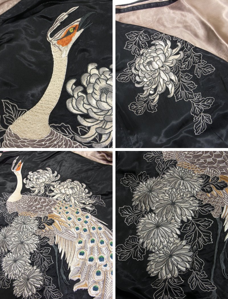 楽天市場】花旅楽団 SSJ-011 菊花に白孔雀スカジャン 和柄 和 : JAPANESQUE