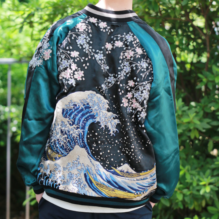 楽天市場】スカジャン 花旅楽団 はなたびがくだんスクリプト 波に桜